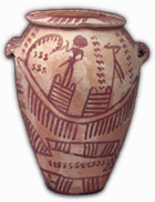 "Decorated Ware" jar, (E1399)